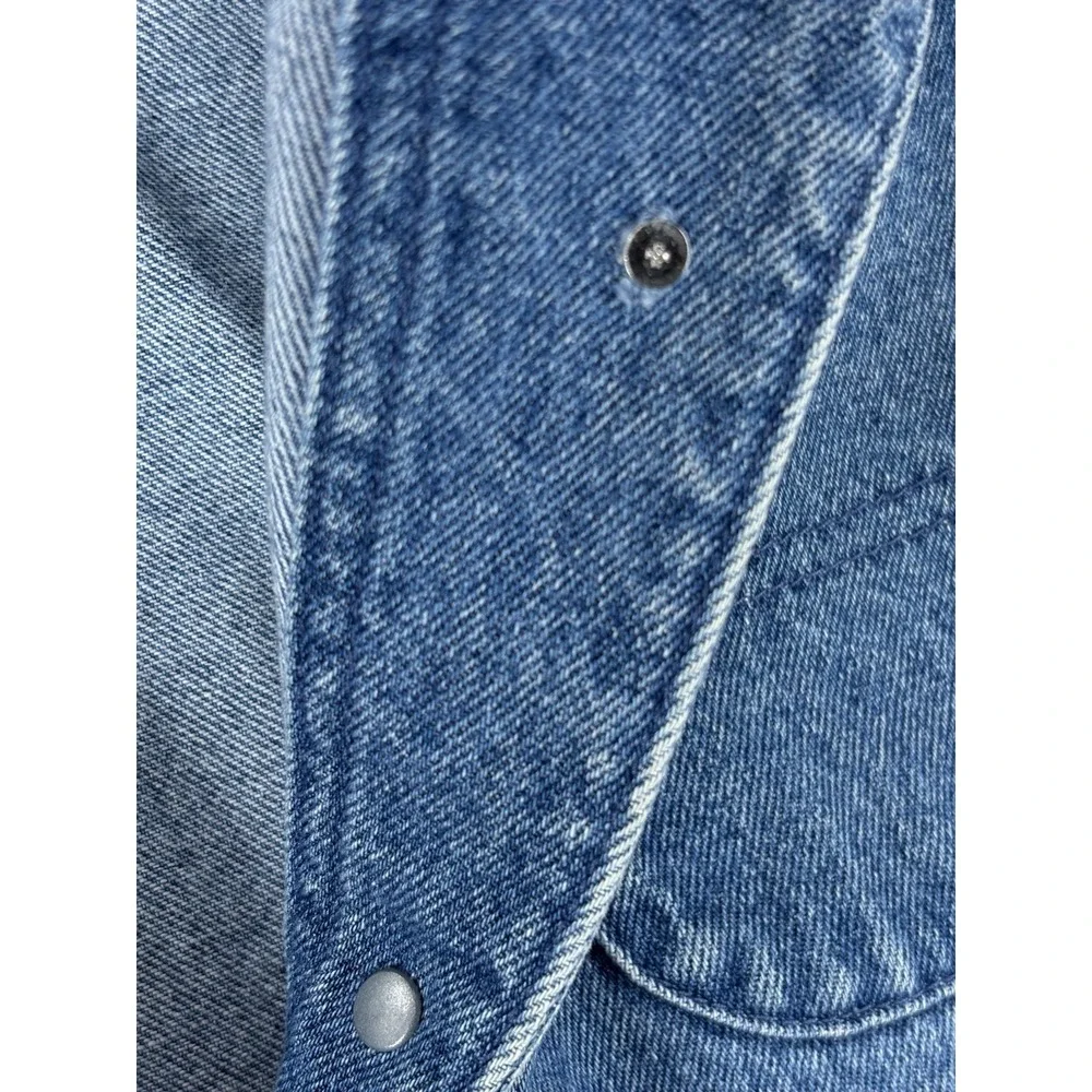 Vinatge Gotcha Covered Denim Chore Jacket Womens S Blue 100% Cotton USA Made 90s